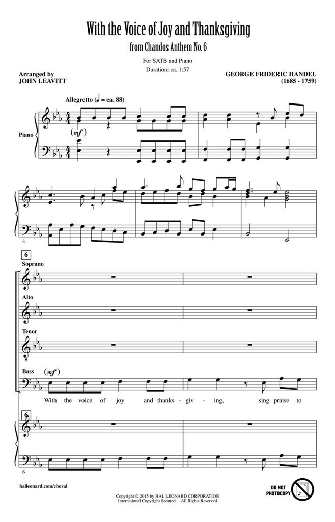 With the Voice of Joy and Thanksgiving